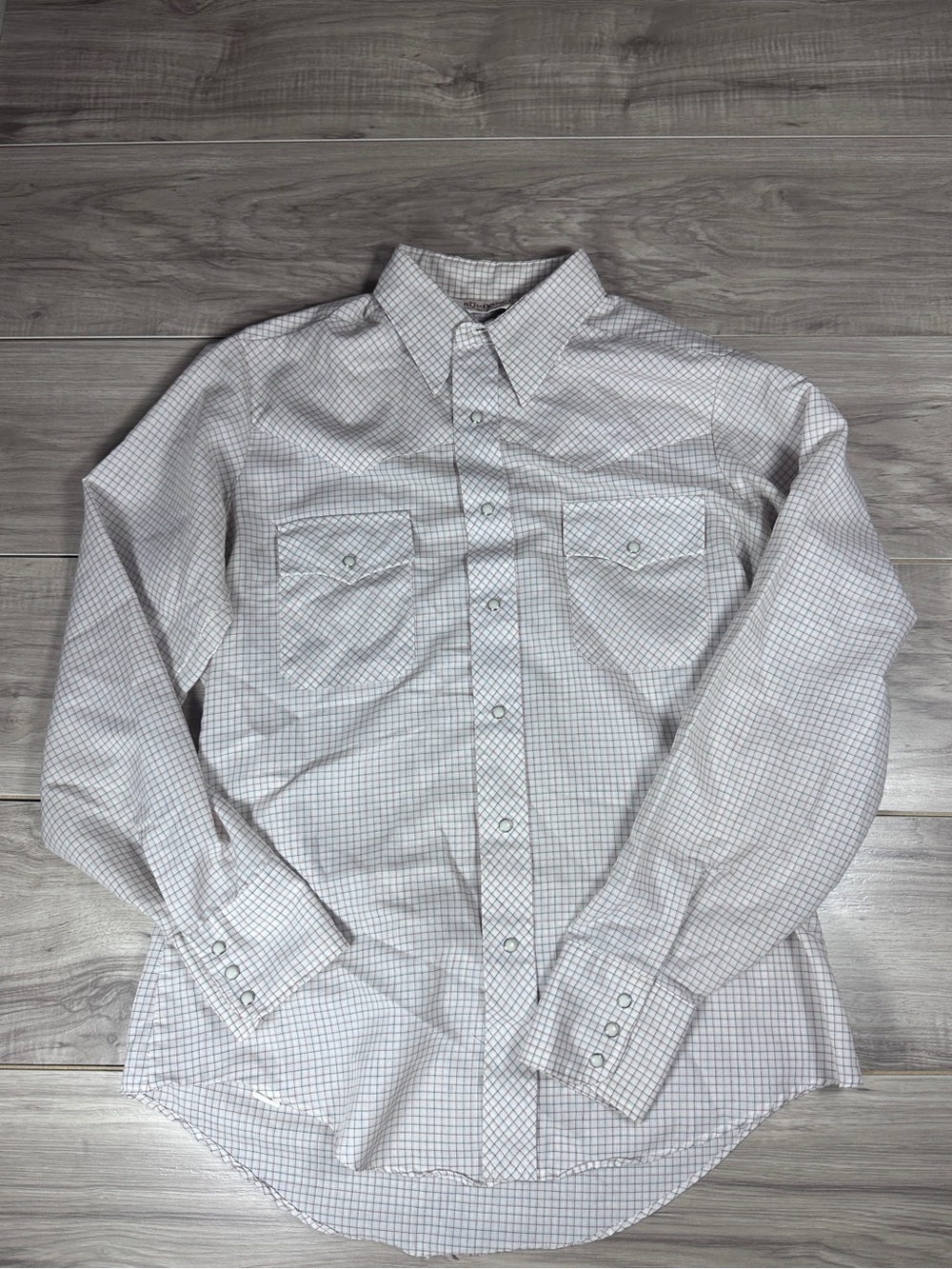 Sundance White Checked Button-Up Pearl Snap